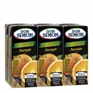 Zumo de naranja Don Simón pack de 6 briks de 20 cl.