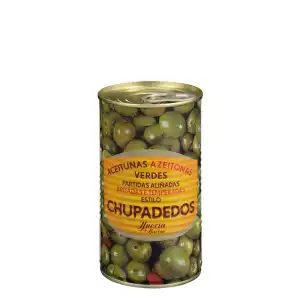 Aceitunas chupadedos Huerta de Barros partidas aliñadas con hueso Tarro 0.35 kg