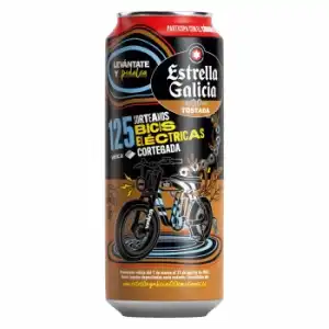 Cerveza tostada Estrella Galicia 0.0 alcohol lata 33 cl.