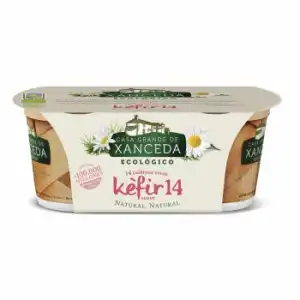 Kéfir suave y natural ecológico Casa Grande de Xanceda pack de 2 unidades de 125 g.