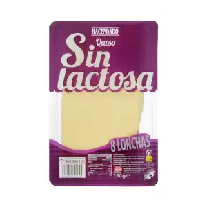 Queso sin lactosa Hacendado lonchas Paquete 0.15 kg