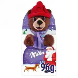 Surtido de chocolates Choco Milka Peluche Navidad 96 g.