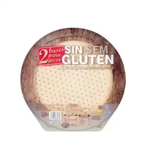 Bases de pizza sin gluten sin lactosa Hacendado ultracongeladas Paquete 0.4 kg