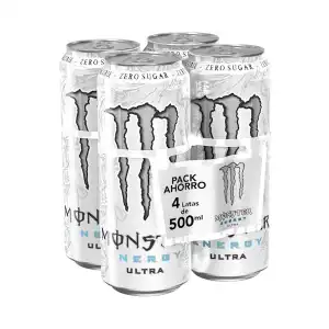 Bebida energética energy ultra Monster 4 latas X 500 ml