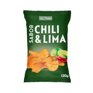 Patatas fritas sabor chili y lima Hacendado Paquete 0.13 kg