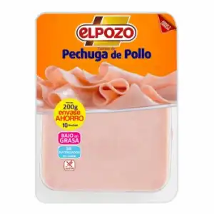 Pechuga de pollo en lonchas El Pozo sin gluten 200 g.