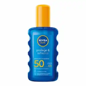 Spray protector solar protección invisible SPF50 Protege & Refresca Nivea Sun 200 ml.