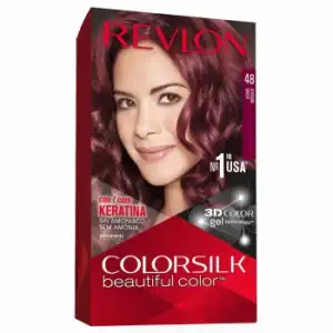 Tinte de cabello permanente sin amoniaco tono 48 borgoña Revlon Colorsilk 1 ud.