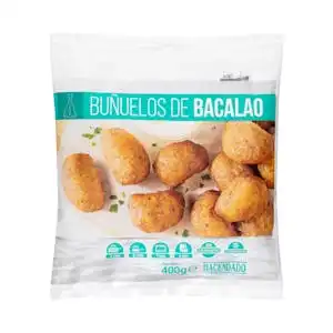 Buñuelos de bacalao Hacendado ultracongelados Paquete 0.4 kg