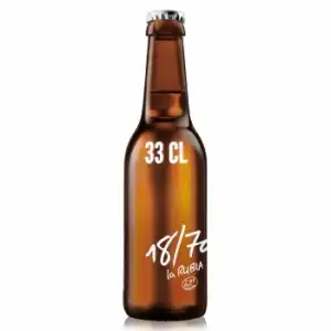 Cerveza rubia 18/70 botella 33 cl.