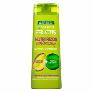 Champú fortificante Nutri Rizos Contouring para cabello rizado u ondulado Garnier-Fructis 360 ml.