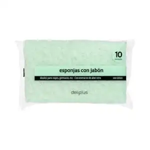 Esponjas de baño con jabón Deliplus extracto de aloe vera Paquete 1 ud