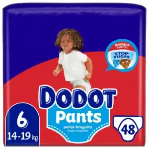 Pañal-Braguita Dodot Pants T6 (14-19 kg) 48 ud.