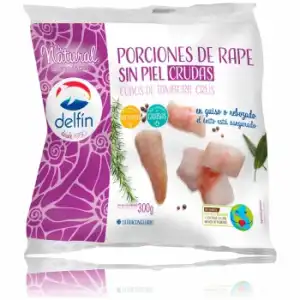 Porciones de rape sin piel crudas Delfín 300 g.